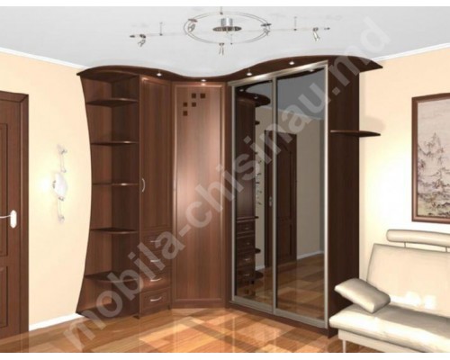 Угловой шкаф купе в прихожую T-16