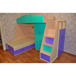 Pat cu 2 nivele pentru copii model T-14