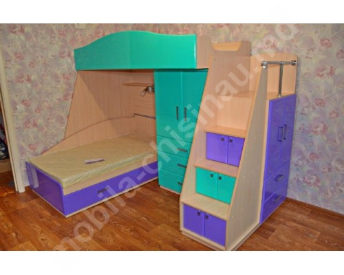 Pat cu 2 nivele pentru copii T-14