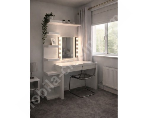 Современный туалетный столик с зеркалом и ящиками Т-45 Современный туалетный столик с зеркалом и ящиками Т-45