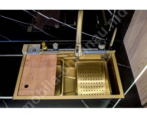 Многофункциональная кухонная мойка iSink Gold T-102