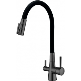 Кухонный смеситель Fabiano FKM 31.21 Black Steel T-16