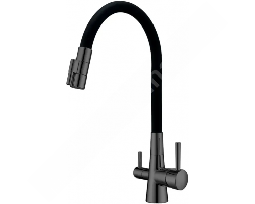 Кухонный смеситель Fabiano FKM 31.21 Black Steel T-16