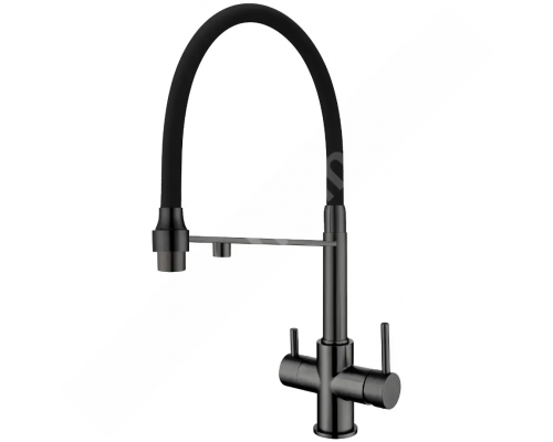 Кухонный смеситель Fabiano FKM 3143 Black Steel T-24