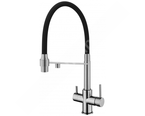 Кухонный смеситель Fabiano FKM 3143 Inox Black T-25