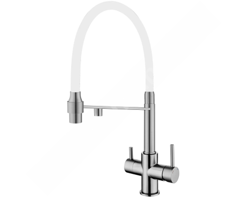 Кухонный смеситель Fabiano FKM 3143 Inox White T-26