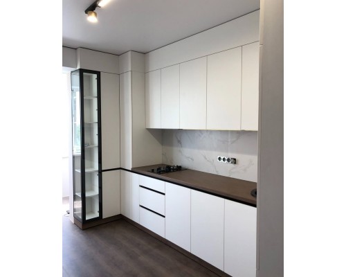 Bucătărie modernă și vitrină din sticlă T-100 Bucătărie modernă și vitrină din sticlă T-100