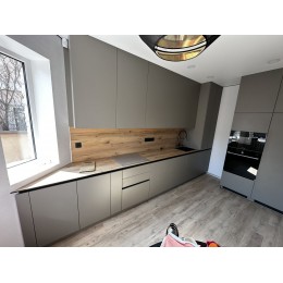 Кухня угловая с встроенной техникой и LED подсветкой T-48