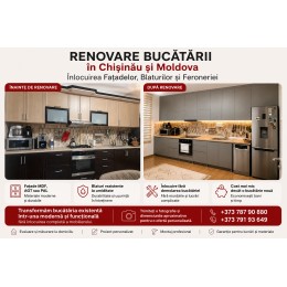 Renovare bucătărie schimbare fațade și modernizare completă T-1 Renovare bucătărie schimbare fațade și modernizare completă T-1