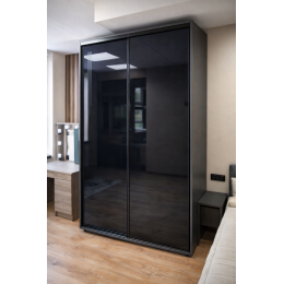 Dulap Cupe cu Sticlă Neagră și Iluminare LED T-89