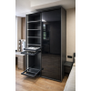 Шкаф-купе с чёрным стеклом и LED подсветкой T-89