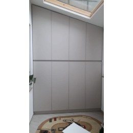 Шкаф для спальни серый современный стиль Т-46