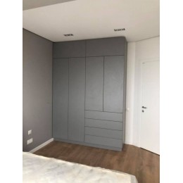 Шкаф для спальни серый современный стиль Т-60