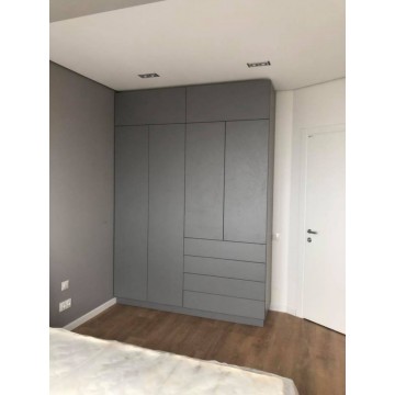 Dulap pentru dormitor gri stil minimalism T-60 Dulap pentru dormitor gri stil minimalism T-60