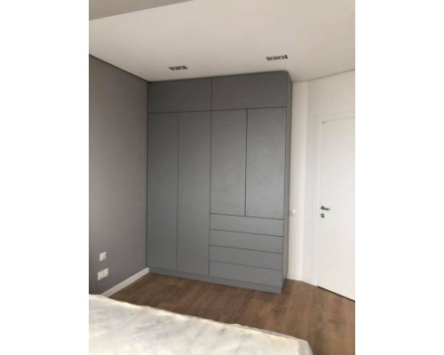 Dulap pentru dormitor gri stil minimalism T-60 Dulap pentru dormitor gri stil minimalism T-60