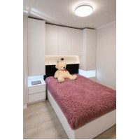 Dormitor modern dulapuri suspendate și iluminare LED T-64