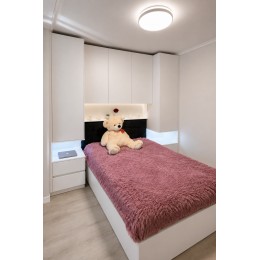 Dormitor modern dulapuri suspendate și iluminare LED T-64 Dormitor modern dulapuri suspendate și iluminare LED T-64