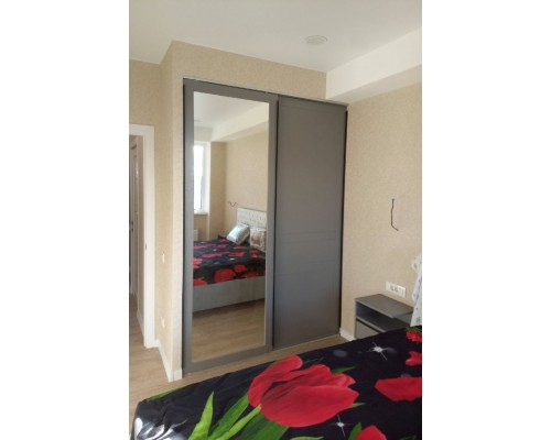 Шкаф купе трехдверный с фотопечатью  для спальни T-28