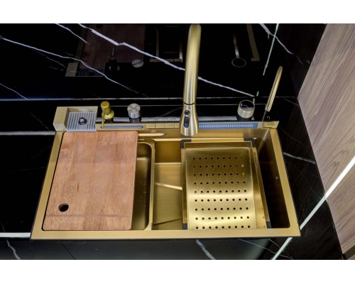 Многофункциональная кухонная мойка iSink Gold T-102