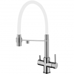 Кухонный смеситель Fabiano FKM 3143 Inox White T-26