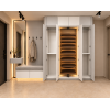 Mobilier multifuncțional pentru hol cu dulap, pantofar rotativ și banchetă T-40 Mobilier multifuncțional pentru hol cu dulap, pantofar rotativ și banchetă T-40