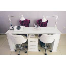 Маникюрный столик педикюрный 2-х местный Т-8