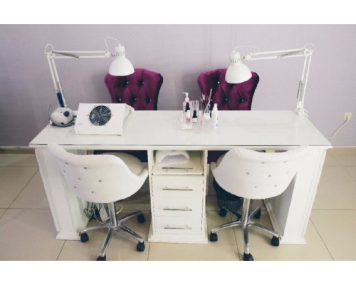 Маникюрный столик педикюрный 2-х местный Т-8