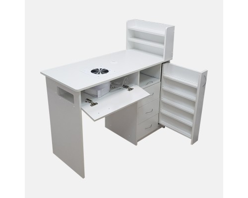 Маникюрный стол с ящиками и полками T-6