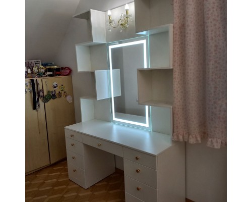 Masa de toaleta cu oglinda si sertare T-38