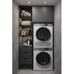 Мебель для ванной со встроенной стиральной машиной и сушильной машиной, полками и ящиками  Т-104