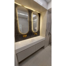 Мебель для ванной  с двойной раковиной и LED-зеркалами Т-106