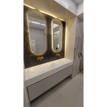 Мебель для ванной  с двойной раковиной и LED-зеркалами Т-106