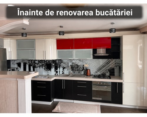 Renovare bucătărie schimbare fațade și modernizare completă T-2