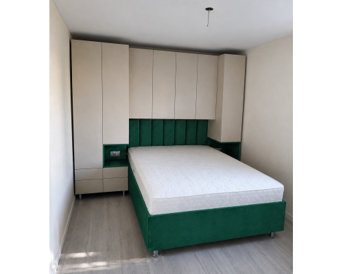 Mobila pentru copii cu dulapuri integrate în jurul patului T-60