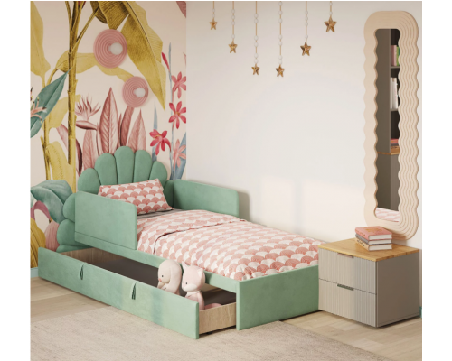 Односпальная кровать с выдвижными ящиками T-28