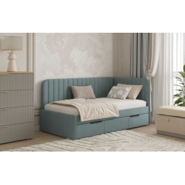 Односпальная кровать с выдвижными ящиками T-21