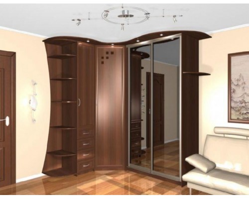 Угловой шкаф купе в прихожую T-16