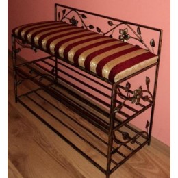 Кованая банкетка в прихожую T-10