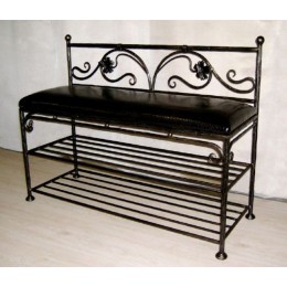 Кованая банкетка в прихожую T-9