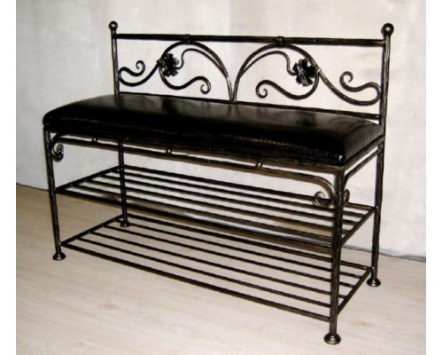 Кованая банкетка в прихожую T-9