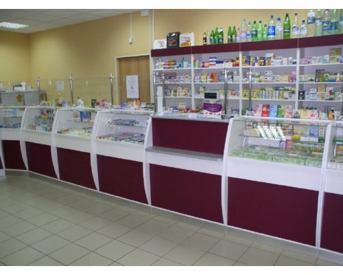 Витринa и мебель для аптек  T-1