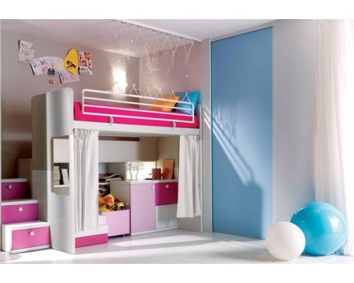 Двухъярусная кровать со столом T-20