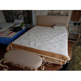 Кованая кровать с мягким изголовьем T-36 Кованая кровать с мягким изголовьем T-36