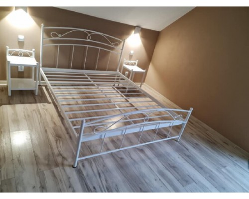 Белая металлическая кровать Т-81