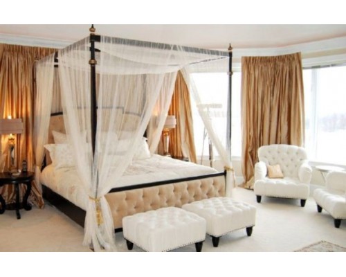 Кровать с коваными стойками для балдахина T-75