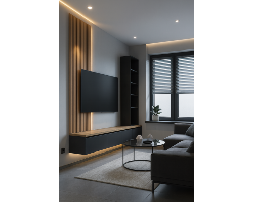 Mobila pentru living stil Hi-Tech la comanda 